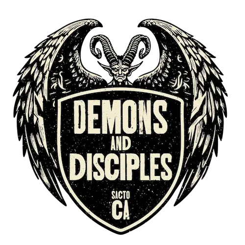Demons and Disciples Sacramento cowpunk band logo.